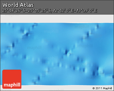 Physical 3D Map of the Area around 25° 31' 56" S, 73° 10' 30" E
