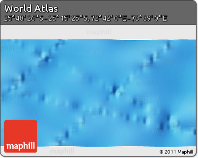 Physical 3D Map of the Area around 25° 31' 56" S, 73° 10' 30" E