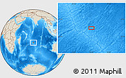 Shaded Relief Location Map of the area around 25° 31' 56" S, 73° 10' 30" E