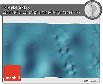 Satellite 3D Map of the Area around 25° 31' 56" S, 73° 52' 30" W