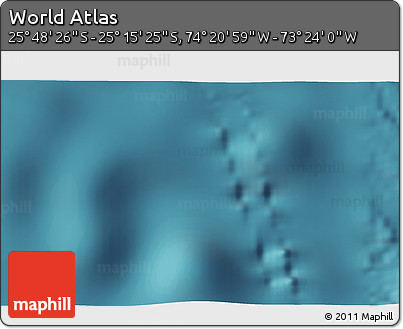 Satellite 3D Map of the Area around 25° 31' 56" S, 73° 52' 30" W