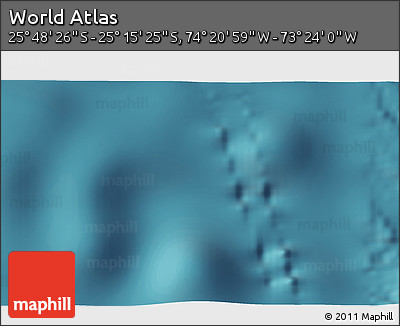 Satellite 3D Map of the Area around 25° 31' 56" S, 73° 52' 30" W