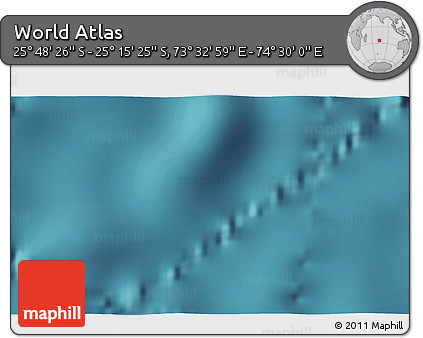 Satellite 3D Map of the Area around 25° 31' 56" S, 74° 1' 30" E