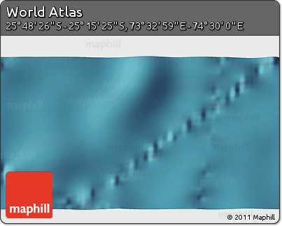 Satellite 3D Map of the Area around 25° 31' 56" S, 74° 1' 30" E