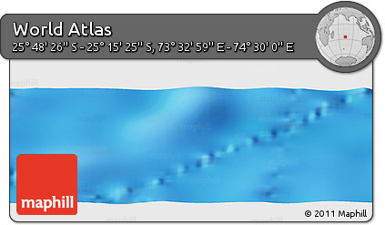 Physical Panoramic Map of the Area around 25° 31' 56" S, 74° 1' 30" E