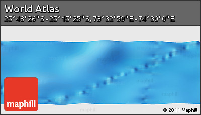 Physical Panoramic Map of the Area around 25° 31' 56" S, 74° 1' 30" E