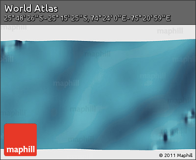 Satellite 3D Map of the Area around 25° 31' 56" S, 74° 52' 30" E