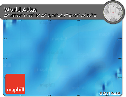Physical Map of the Area around 25° 31' 56" S, 74° 52' 30" E