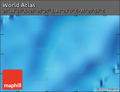 Physical Map of the Area around 25° 31' 56" S, 74° 52' 30" E