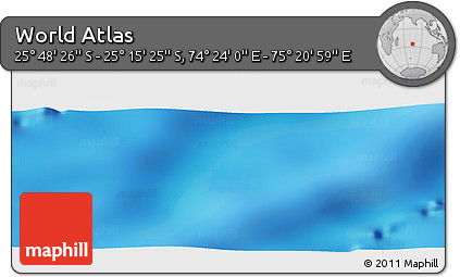 Physical Panoramic Map of the Area around 25° 31' 56" S, 74° 52' 30" E
