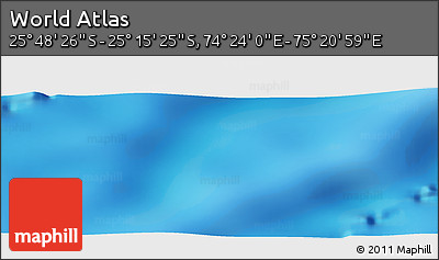 Physical Panoramic Map of the Area around 25° 31' 56" S, 74° 52' 30" E