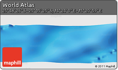 Physical Panoramic Map of the Area around 25° 31' 56" S, 74° 52' 30" E