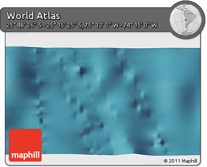 Satellite 3D Map of the Area around 25° 31' 56" S, 74° 43' 29" W