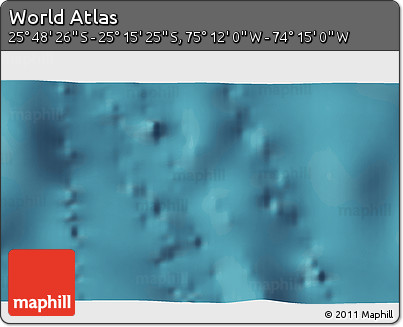 Satellite 3D Map of the Area around 25° 31' 56" S, 74° 43' 29" W