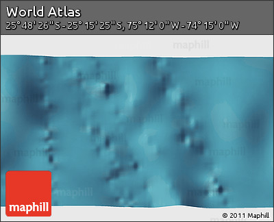 Satellite 3D Map of the Area around 25° 31' 56" S, 74° 43' 29" W