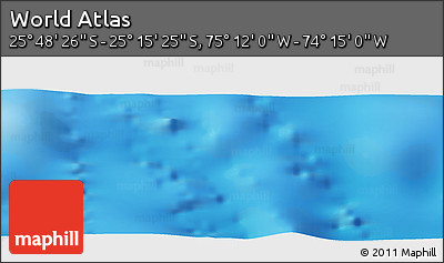 Physical Panoramic Map of the Area around 25° 31' 56" S, 74° 43' 29" W