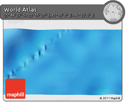 Physical 3D Map of the Area around 25° 31' 56" S, 75° 43' 29" E