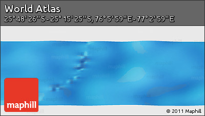 Physical Panoramic Map of the Area around 25° 31' 56" S, 76° 34' 29" E