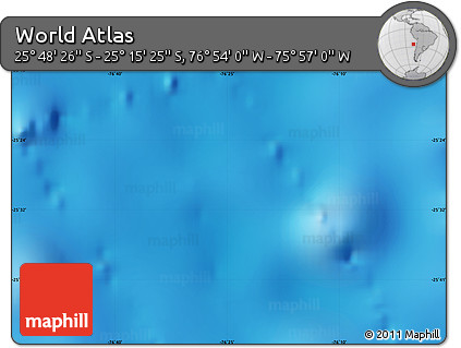 Physical Map of the Area around 25° 31' 56" S, 76° 25' 30" W