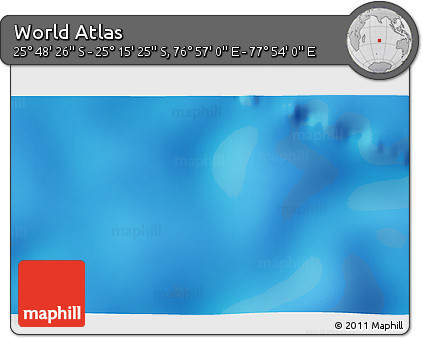 Shaded Relief 3D Map of the Area around 25° 31' 56" S, 77° 25' 30" E