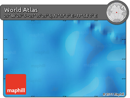 Physical Map of the Area around 25° 31' 56" S, 77° 25' 30" E