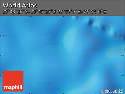 Physical Map of the Area around 25° 31' 56" S, 77° 25' 30" E