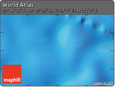 Physical Map of the Area around 25° 31' 56" S, 77° 25' 30" E