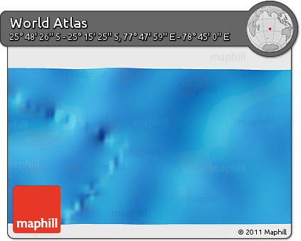Physical 3D Map of the Area around 25° 31' 56" S, 78° 16' 30" E