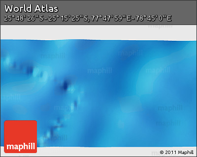 Physical 3D Map of the Area around 25° 31' 56" S, 78° 16' 30" E