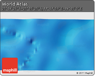 Physical 3D Map of the Area around 25° 31' 56" S, 78° 16' 30" E