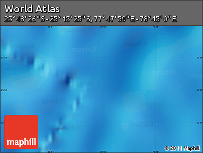 Physical Map of the Area around 25° 31' 56" S, 78° 16' 30" E