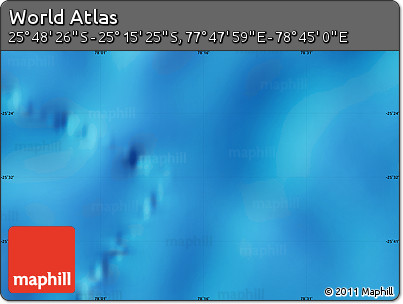 Physical Map of the Area around 25° 31' 56" S, 78° 16' 30" E
