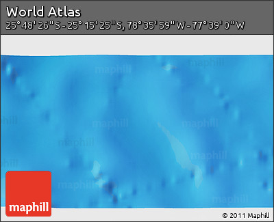 Physical 3D Map of the Area around 25° 31' 56" S, 78° 7' 30" W