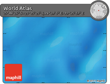 Physical Map of the Area around 25° 31' 56" S, 79° 7' 30" E