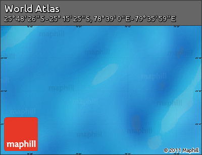 Physical Map of the Area around 25° 31' 56" S, 79° 7' 30" E