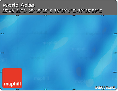 Physical Map of the Area around 25° 31' 56" S, 79° 7' 30" E