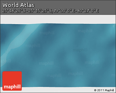 Satellite 3D Map of the Area around 25° 31' 56" S, 79° 58' 29" E