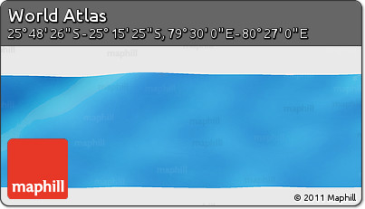 Physical Panoramic Map of the Area around 25° 31' 56" S, 79° 58' 29" E
