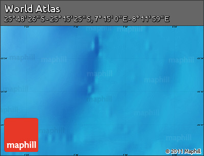 Physical Map of the Area around 25° 31' 56" S, 7° 43' 29" E