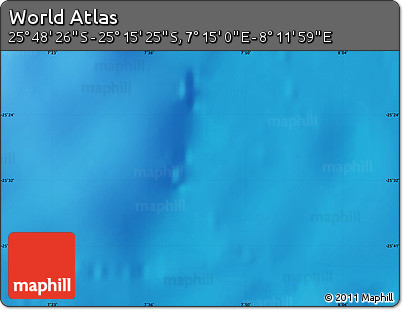 Physical Map of the Area around 25° 31' 56" S, 7° 43' 29" E