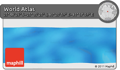 Physical Panoramic Map of the Area around 25° 31' 56" S, 80° 49' 29" E