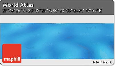 Physical Panoramic Map of the Area around 25° 31' 56" S, 80° 49' 29" E