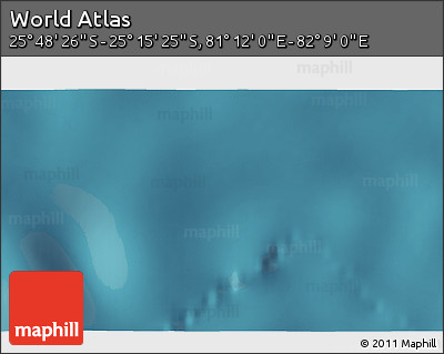 Satellite 3D Map of the Area around 25° 31' 56" S, 81° 40' 30" E