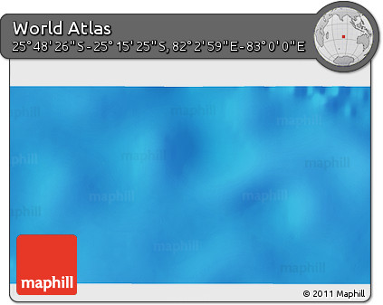 Shaded Relief 3D Map of the Area around 25° 31' 56" S, 82° 31' 30" E