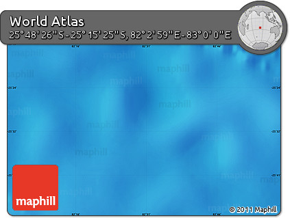 Physical Map of the Area around 25° 31' 56" S, 82° 31' 30" E