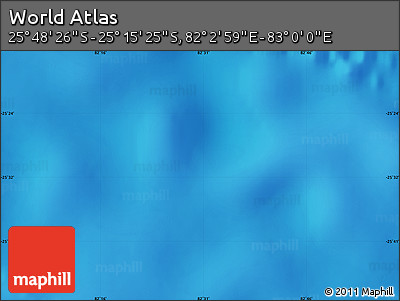 Physical Map of the Area around 25° 31' 56" S, 82° 31' 30" E