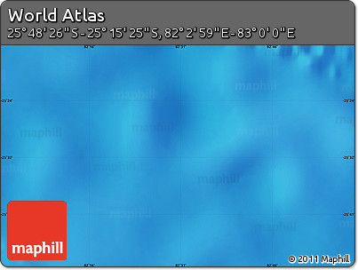 Physical Map of the Area around 25° 31' 56" S, 82° 31' 30" E