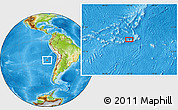 Physical Location Map of the area around 25° 31' 56" S, 83° 13' 29" W
