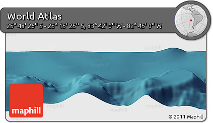 Satellite Panoramic Map of the Area around 25° 31' 56" S, 83° 13' 29" W