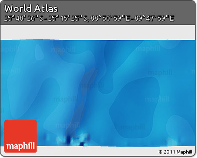 Political 3D Map of the Area around 25° 31' 56" S, 89° 19' 29" E